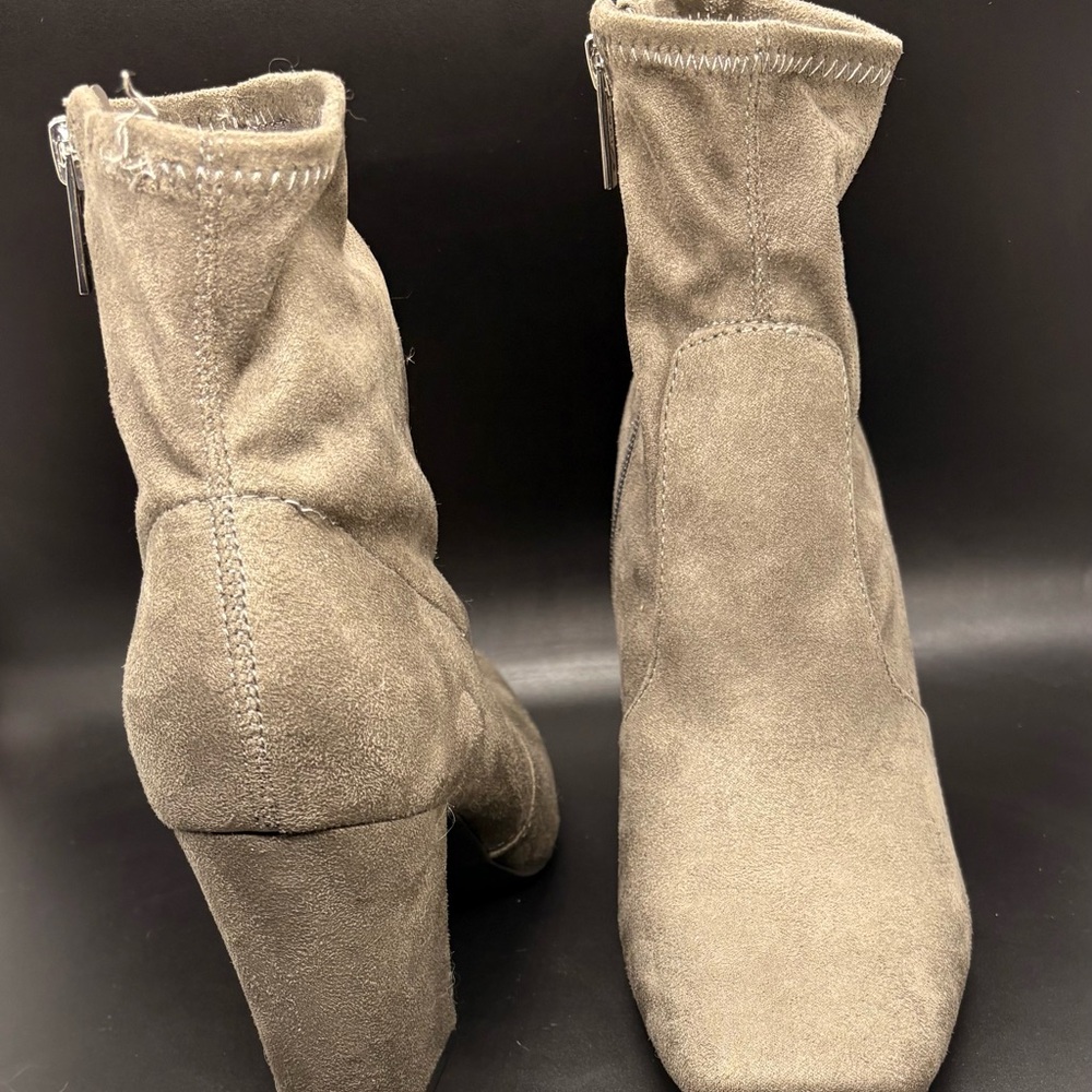 Ursula of Switzerland Taupe Suede Heeled Boots